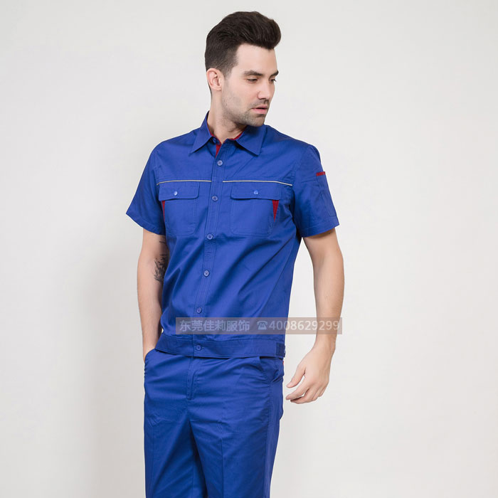 男士夏季短袖工作服 藍(lán)色 男士夏季短袖工作服 藍(lán)色